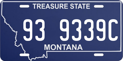 MT license plate 939339C
