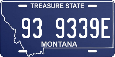 MT license plate 939339E