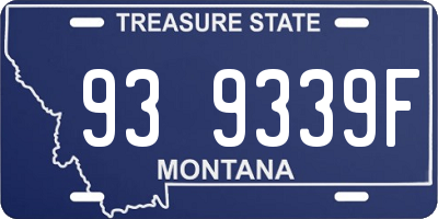 MT license plate 939339F