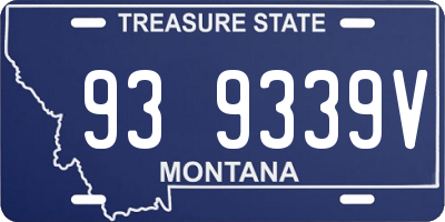 MT license plate 939339V