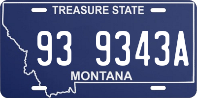 MT license plate 939343A