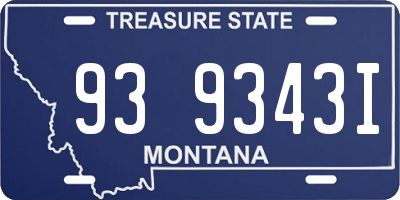 MT license plate 939343I