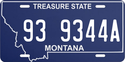 MT license plate 939344A