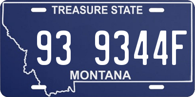 MT license plate 939344F