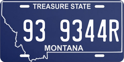 MT license plate 939344R
