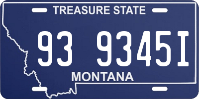 MT license plate 939345I
