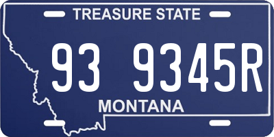 MT license plate 939345R