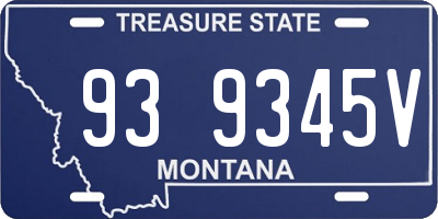 MT license plate 939345V