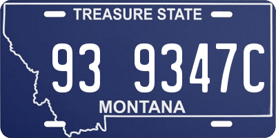 MT license plate 939347C