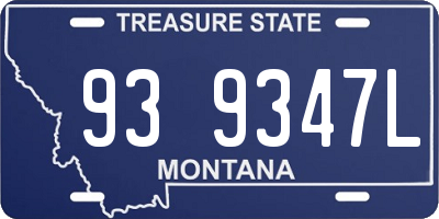 MT license plate 939347L