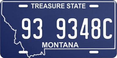 MT license plate 939348C