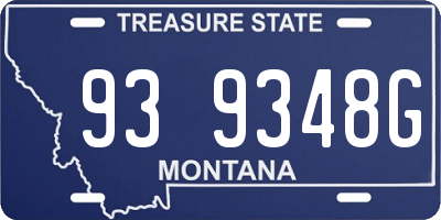 MT license plate 939348G