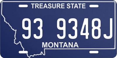 MT license plate 939348J