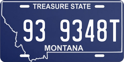 MT license plate 939348T