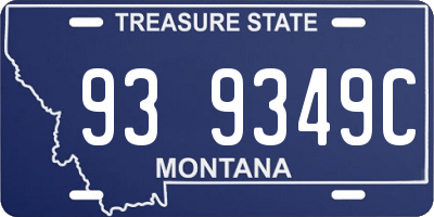 MT license plate 939349C