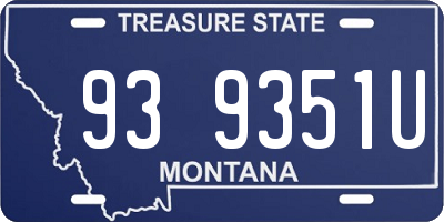 MT license plate 939351U