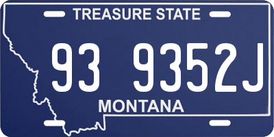MT license plate 939352J