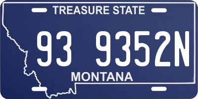 MT license plate 939352N