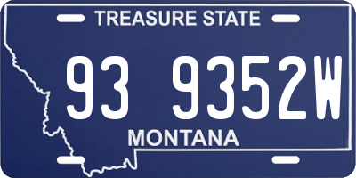 MT license plate 939352W