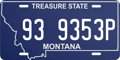 MT license plate 939353P