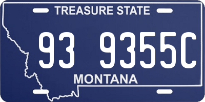 MT license plate 939355C