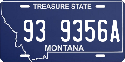 MT license plate 939356A