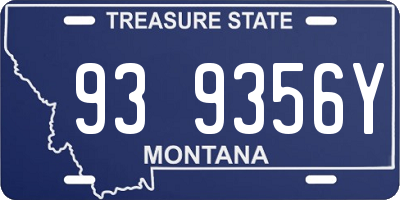 MT license plate 939356Y