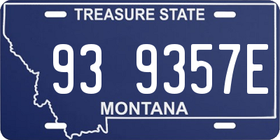 MT license plate 939357E