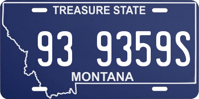 MT license plate 939359S