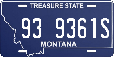 MT license plate 939361S