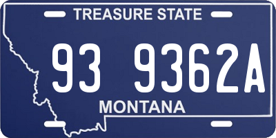 MT license plate 939362A