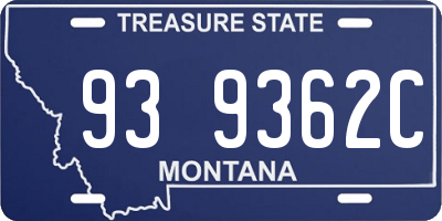 MT license plate 939362C