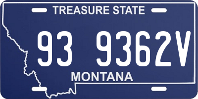 MT license plate 939362V