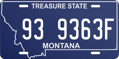 MT license plate 939363F