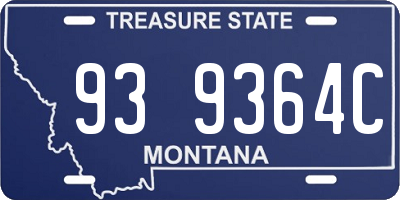 MT license plate 939364C