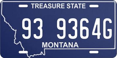 MT license plate 939364G