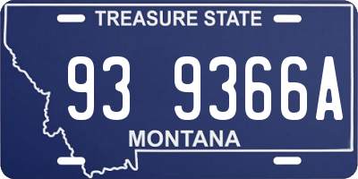 MT license plate 939366A