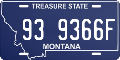 MT license plate 939366F
