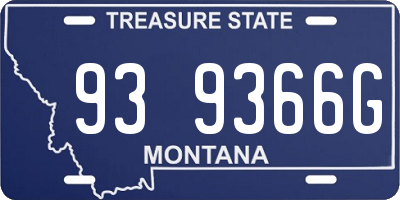 MT license plate 939366G