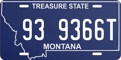MT license plate 939366T