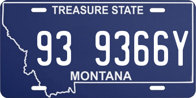 MT license plate 939366Y