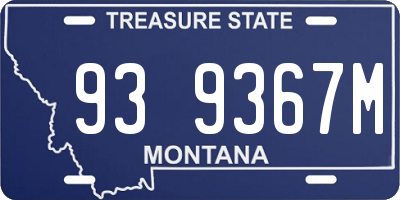 MT license plate 939367M