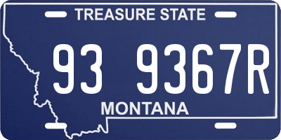 MT license plate 939367R
