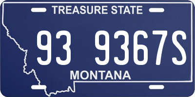 MT license plate 939367S