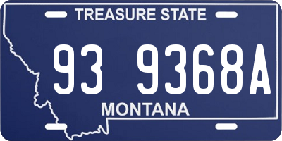 MT license plate 939368A