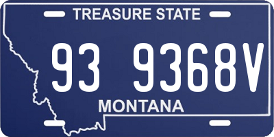MT license plate 939368V
