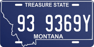 MT license plate 939369Y