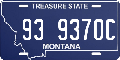 MT license plate 939370C