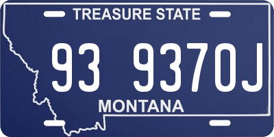 MT license plate 939370J