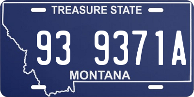 MT license plate 939371A